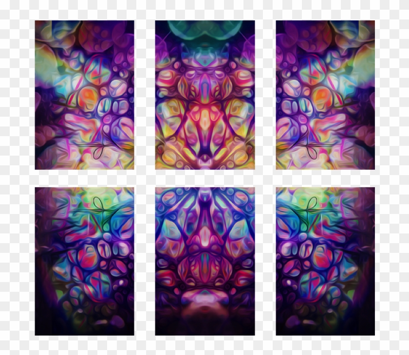 Six Print Squares - Stained Glass Clipart #676791