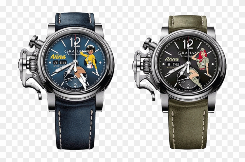 Nina And Anna Are Among The Colourful Personas Starring - Graham Chronofighter Vintage Nose Art Ltd Clipart