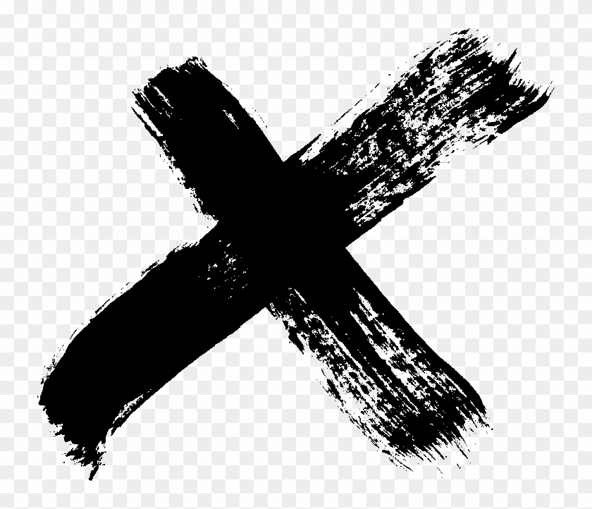 734 X 642 34 - X Brush Stroke Png Clipart