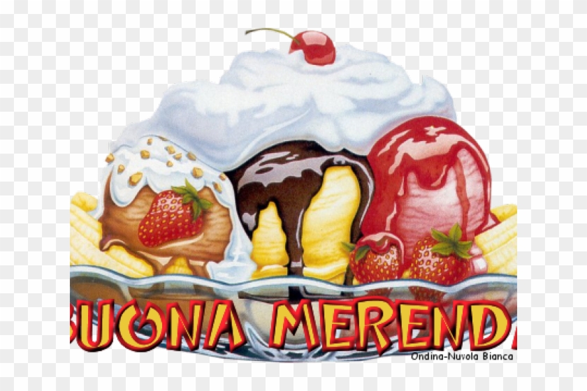 Sundae Clipart Banana Split - Famous Desserts Clipart - Png Download