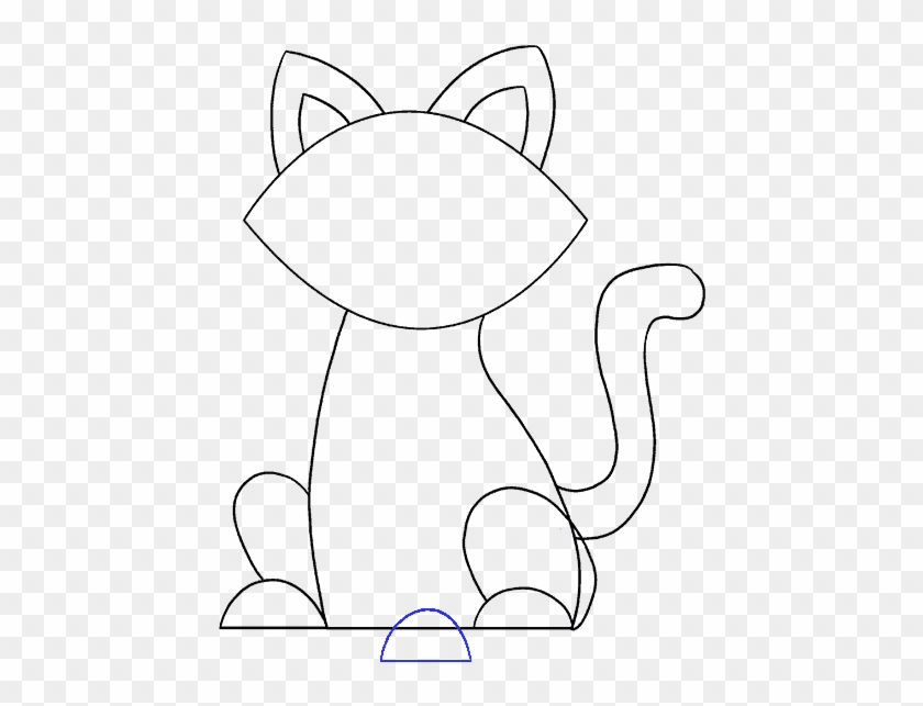 How To Draw A Simple Cat Easy - Drawing Clipart #677660