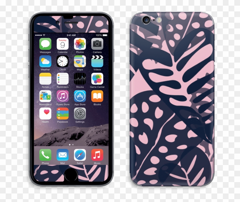 Tropical Plants Army Skin Iphone 6/6s - Custodia In Pelle Rosa Cipria Iphone 6 Clipart