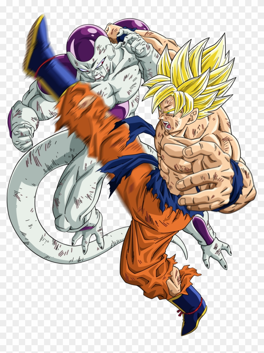 Goku Vs Frieza Dragonball - Goku Ssj Vs Freeza Clipart