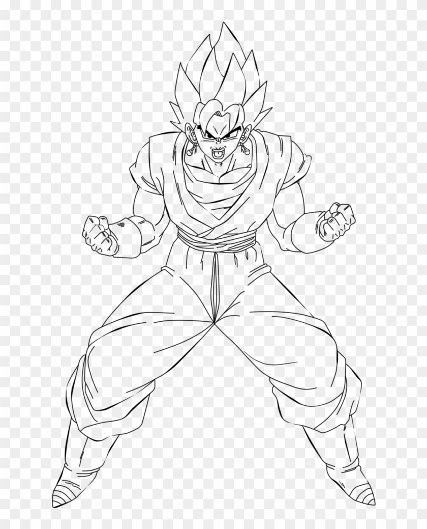 Super Vegito Coloring Pages 3 By Joan - Vegito Line Art Clipart