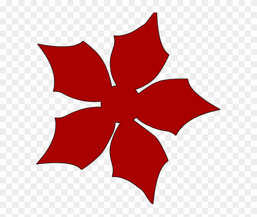 Wafer Paper Poinsettias Easy As 123 - Simple Poinsettia Clipart - Png Download #679114