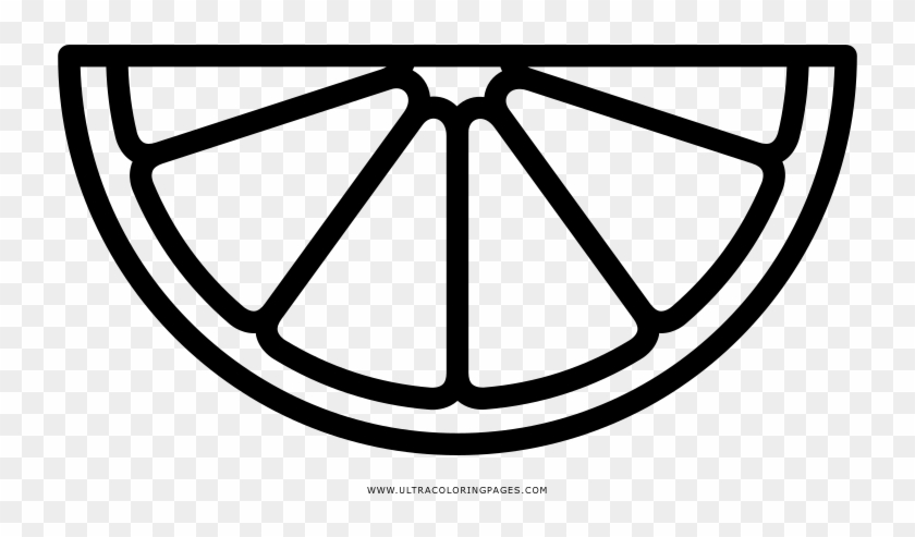 Orange Slice Coloring Page - Orange Half Slice Png Clipart