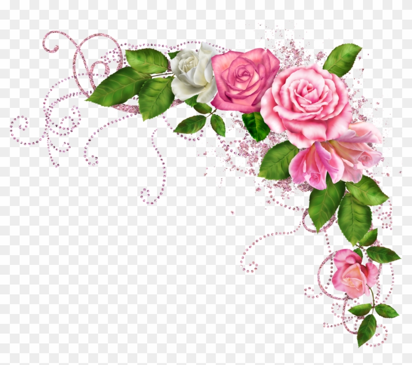 Art Ephemera And Clip Ch B - Pink Flower Border Clipart - Png Download #679521