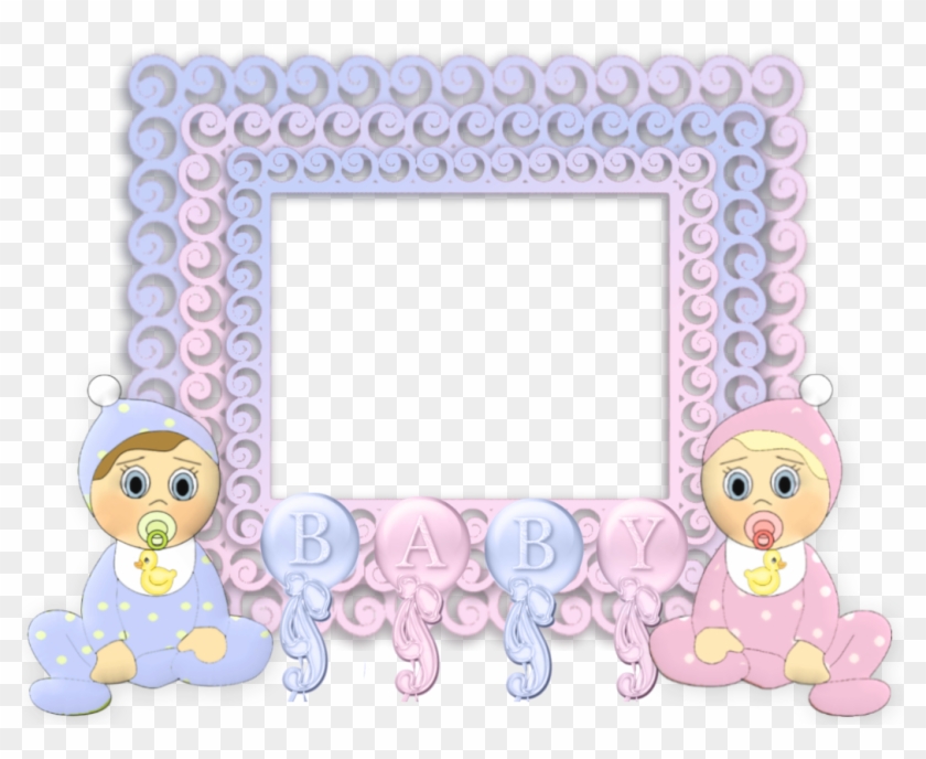 Free Png Transparent Pink And Blue Png Baby Frame Png - Baby Frame No Background Clipart #679996