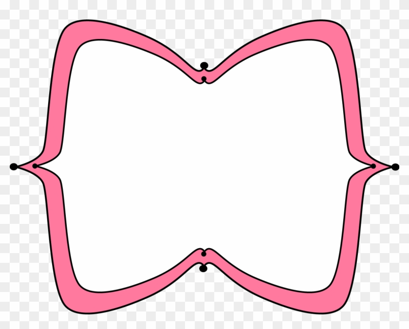 Pink Wide Pointy Frame - Frames White And Pink Png Clipart