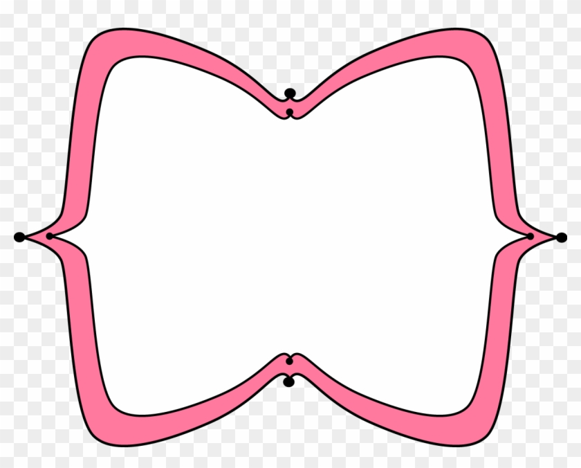 Pink Wide Pointy Frame - Frames White And Pink Png Clipart #680121