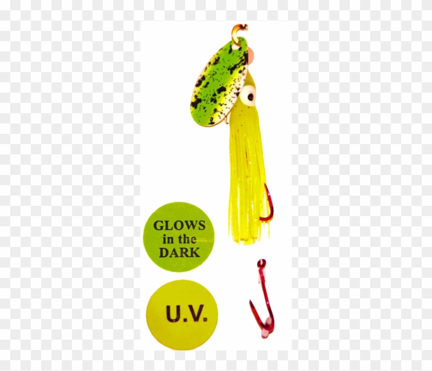 **uv/glow Mellow Yellow Green Splatter 5 Cm Hoochie - Insect Clipart #680945