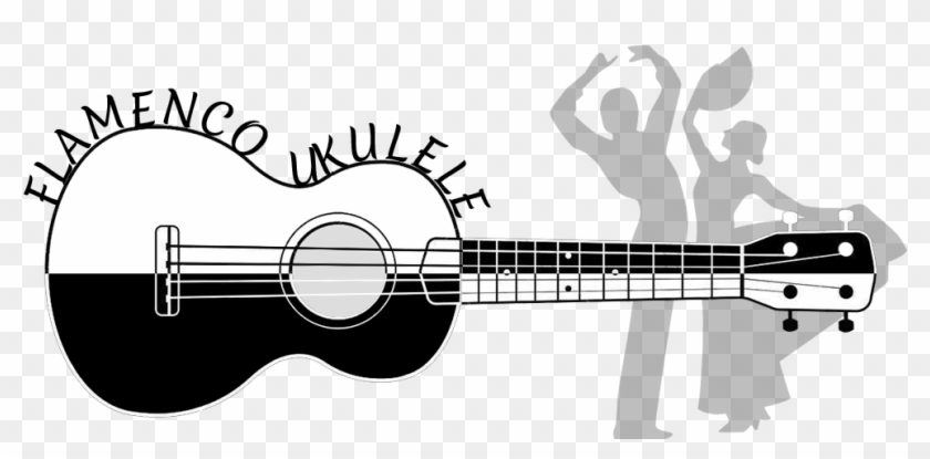 Flamenco Ukulele Large Logo - Dancing Man And Woman Silhouette Clipart