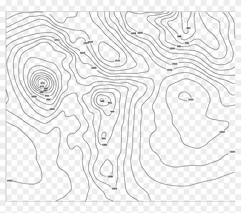 Isobars - Weather Pattern Lines Clipart #681660