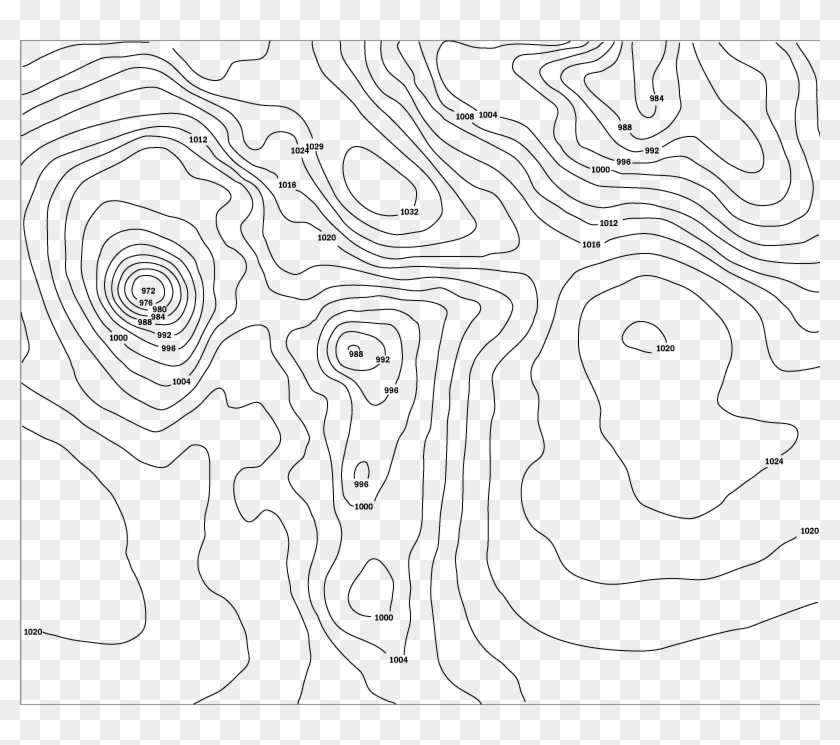 Isobars - Weather Pattern Lines Clipart