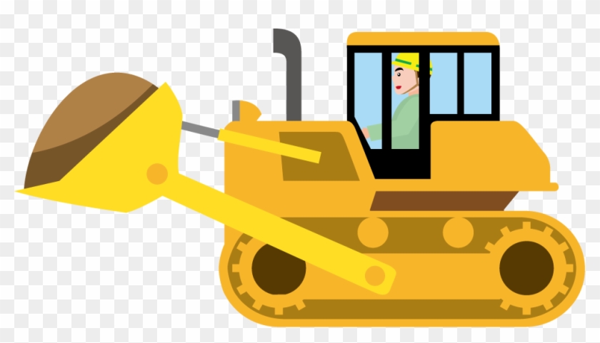 Forklift Clip Art Lowrider Car Pictures - Bulldozer Construction Truck Clipart - Png Download