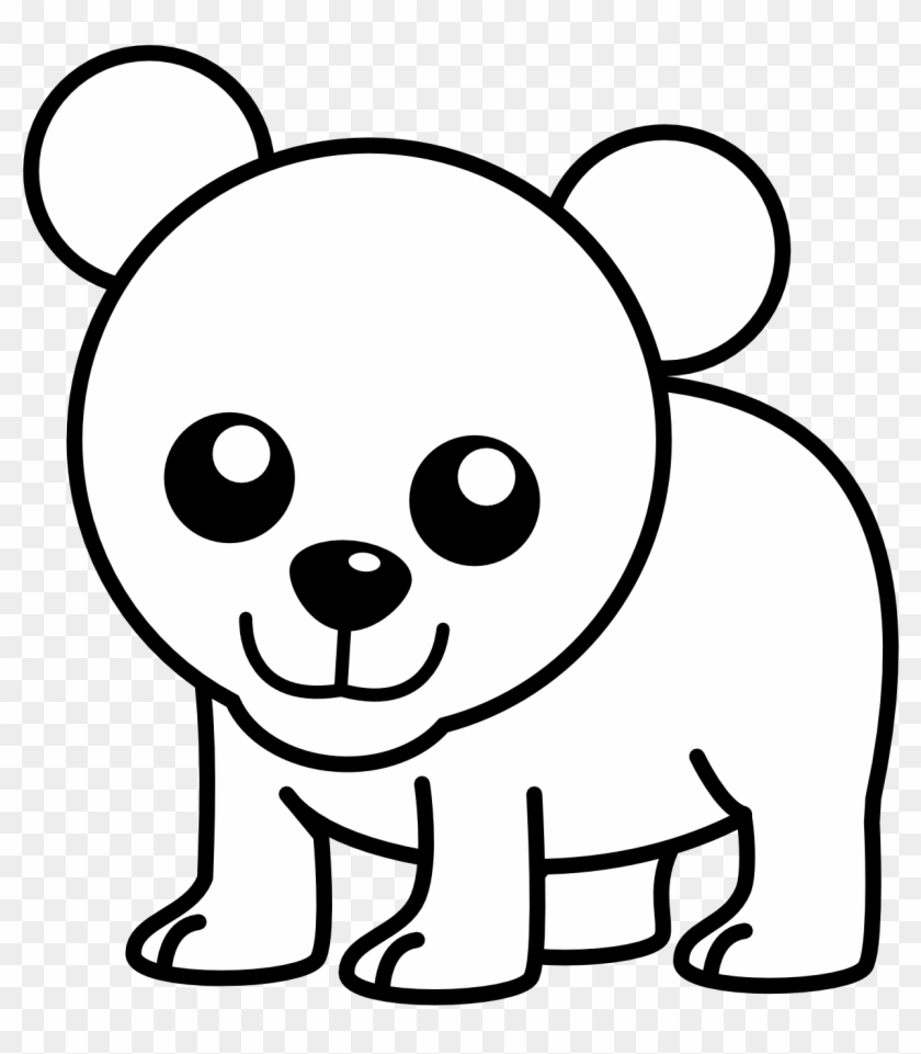 Top 79 Black Bear Clipart - Small Polar Bear Drawing - Png Download