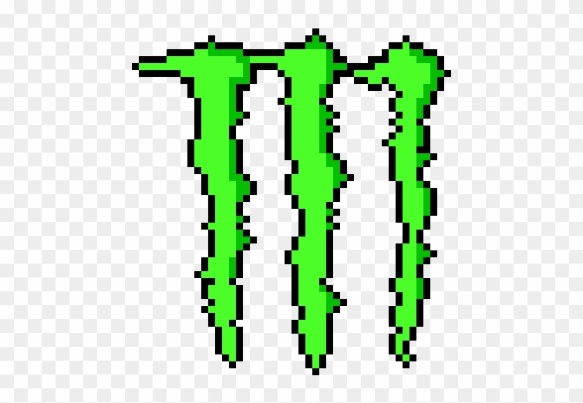 Monster Logo - Monster Energy Pixel Art Clipart #682236
