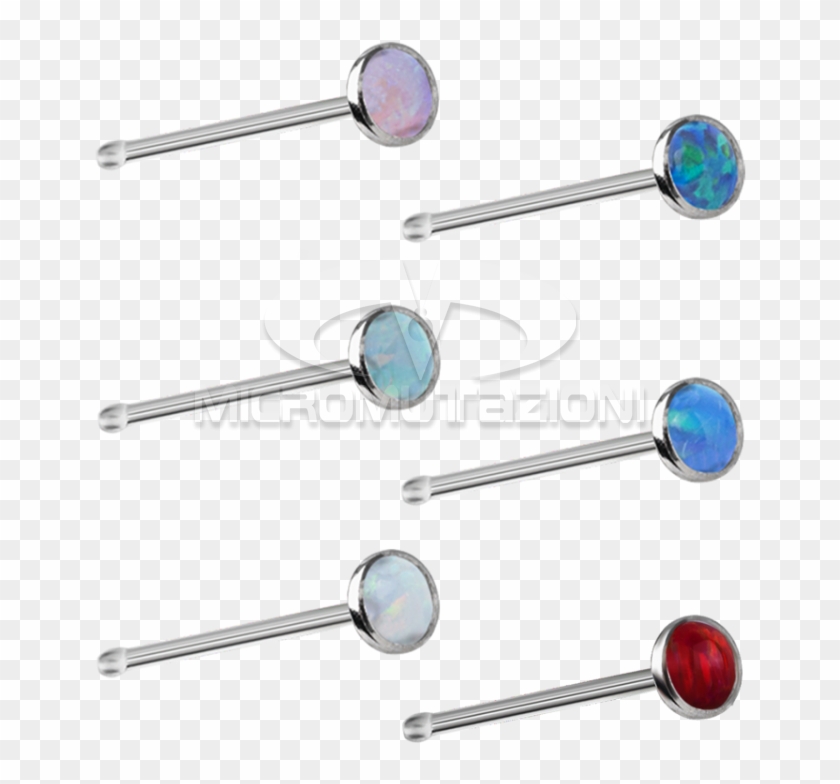 Titanium Opal Cabochon Nose Bones Nose Studs & Rings - Earrings Clipart #682292