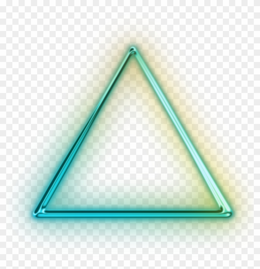 Transparent Neon Glowing Triangle Clipart