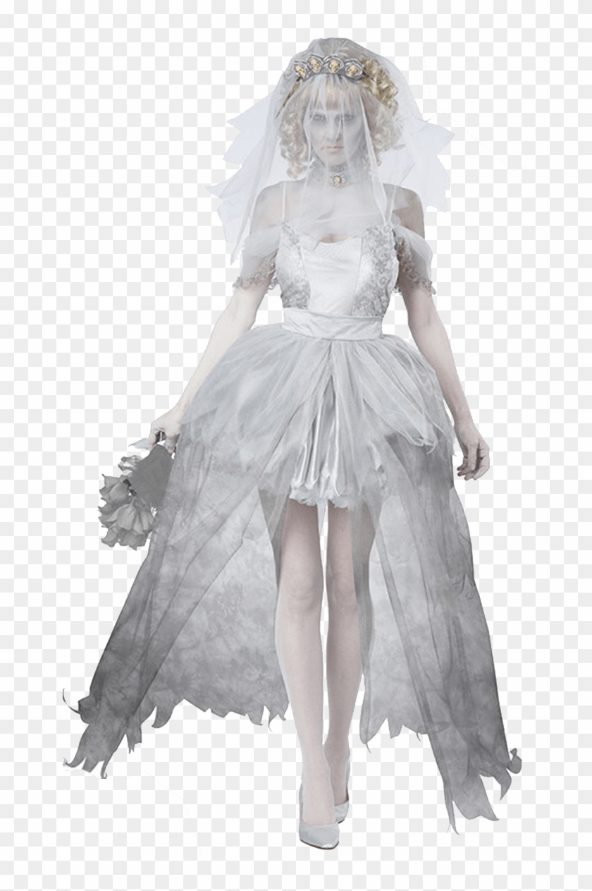 Zombie Bride Transparent Image Halloween Images - Ghostly Bride Costume Clipart #682850