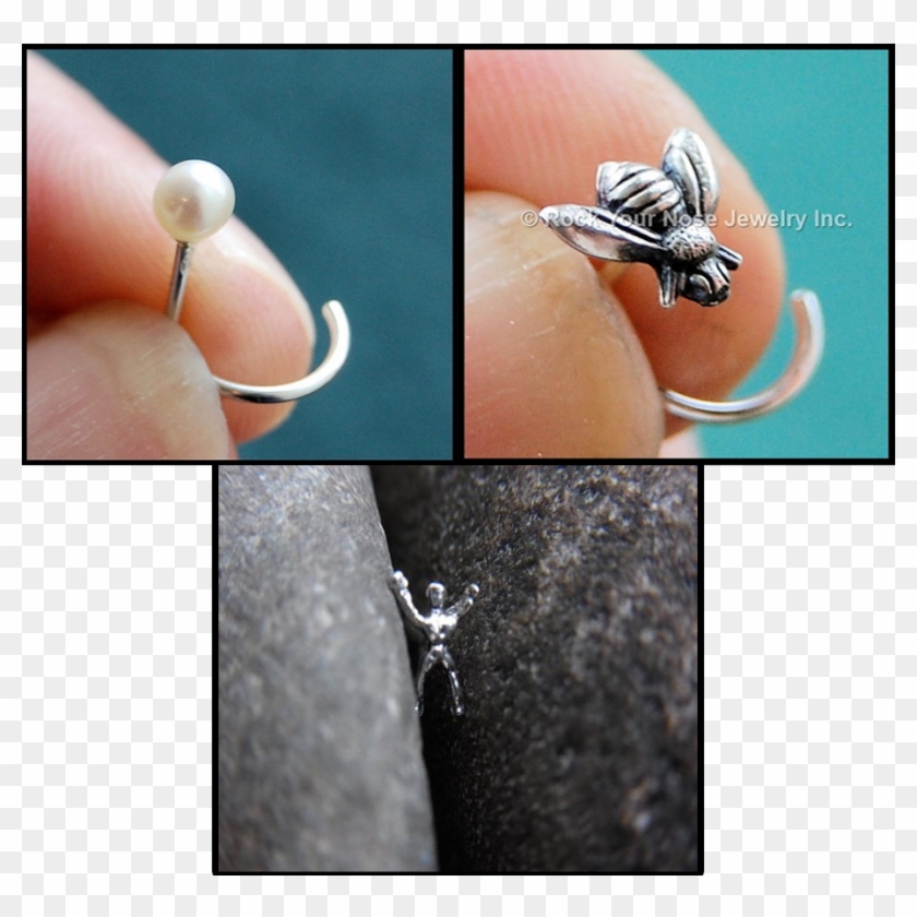 Pearl And Little Bee By Rock Your Nose, Happy Man By - Pre-engagement Ring Clipart