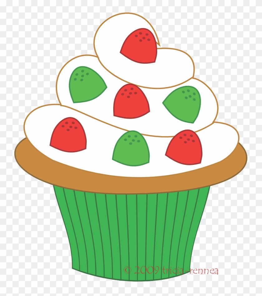 Graphic Library Download Clipart Cupcakes - Cupcake Clipart Christmas - Png Download