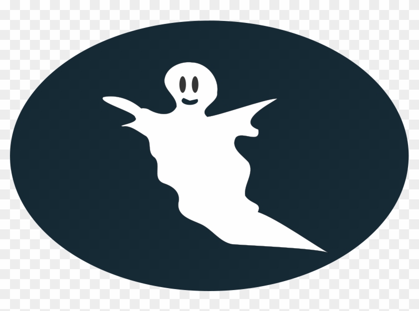 12121 Illustration Of A Halloween Ghost Pv - Clip Art - Png Download