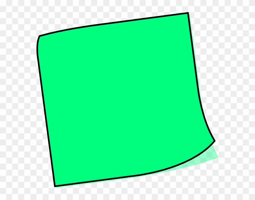 Svg Transparent Green Sticky Note Clip Art At Clker - Green Post It Note Clipart - Png Download