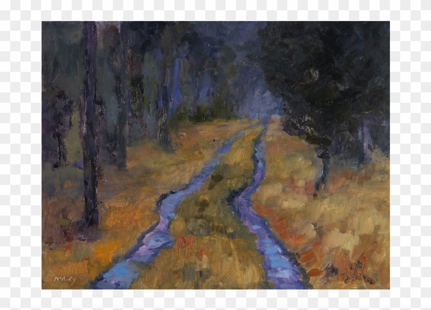 Forest Road - Painting Clipart