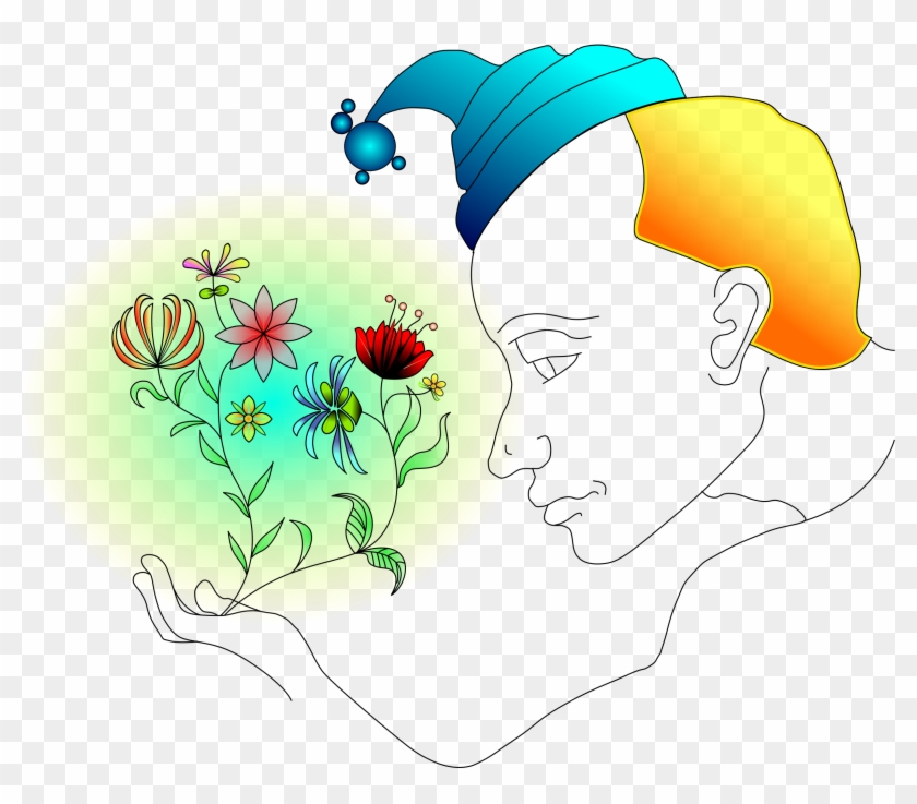 This Free Icons Png Design Of Man With Glowing Flowers Clipart #683488