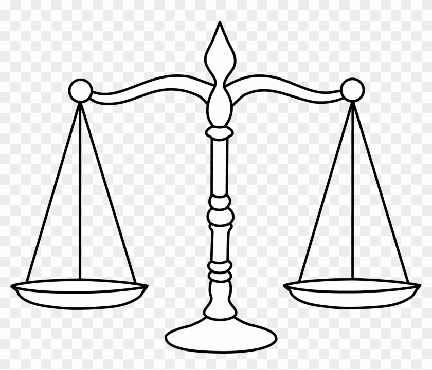 Law Scale Png - Balance Clipart Black And White Transparent Png