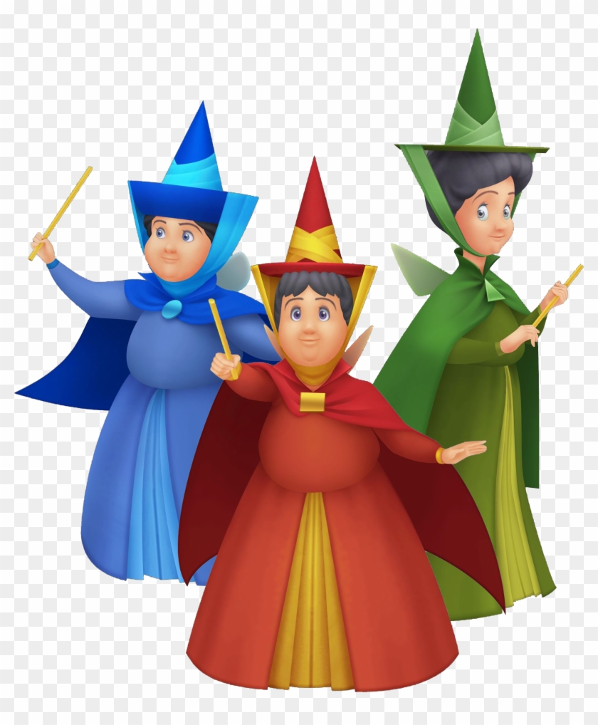 Sleeping Beauty Png Image - Flora Fauna And Merryweather Clipart #683723