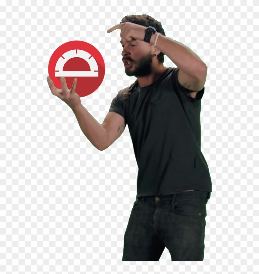 Photo Of Agitated Man Pointing At Protractor Logo - Shia Labeouf Do It Transparent Clipart #684271