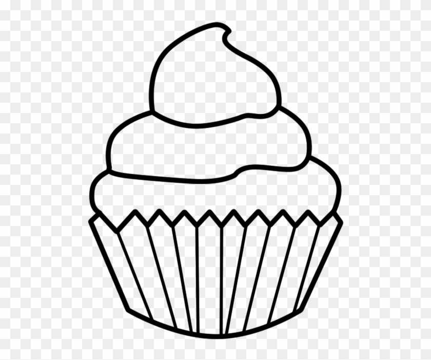 Cupcake Clipart Label - Cupcake Outline Clipart - Png Download