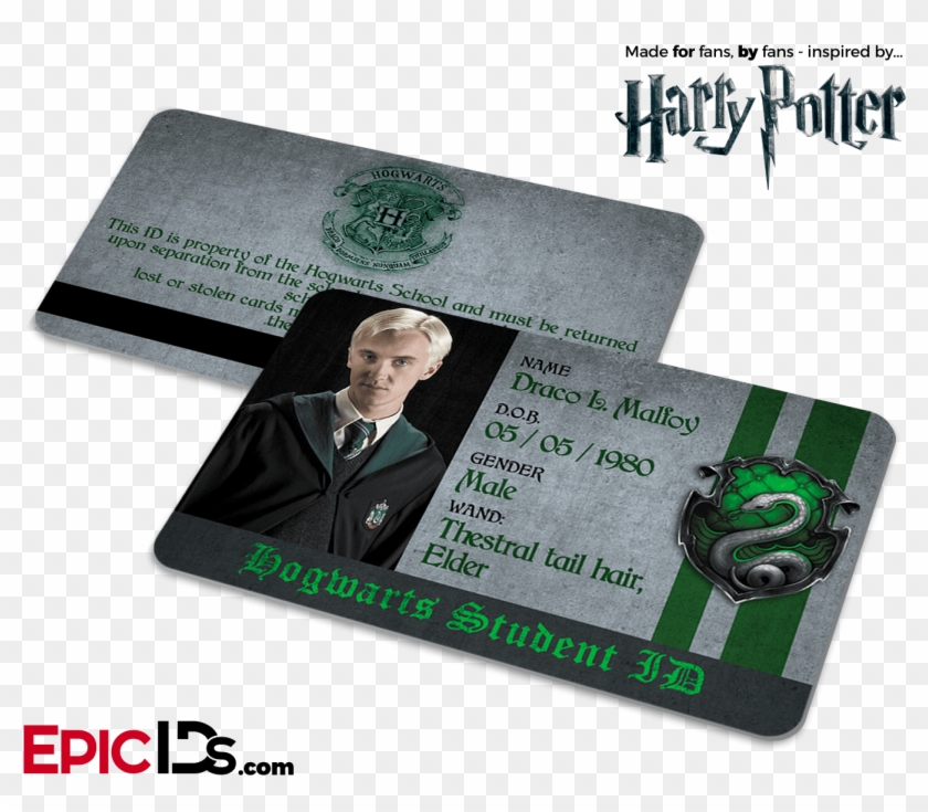 Harry Potter Inspired Hogwarts Student Id Slytherin - Harry Potter Clipart