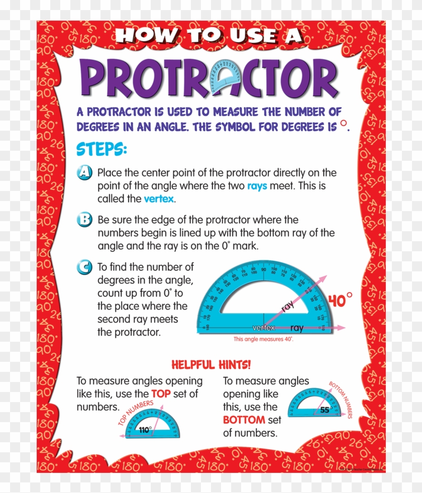Tcr7730 How To Use A Protractor Chart Image - Use A Protractor Anchor Chart Clipart