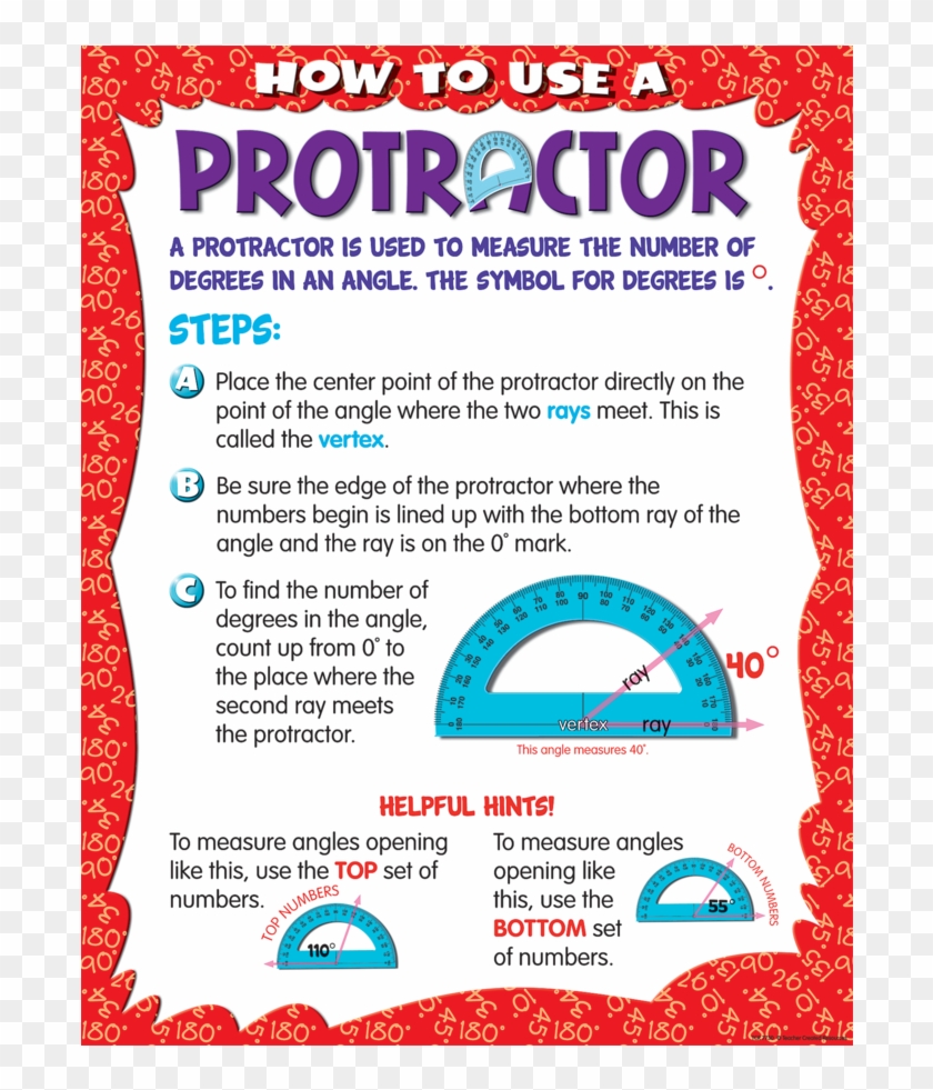 Tcr7730 How To Use A Protractor Chart Image - Use A Protractor Anchor Chart Clipart #684679