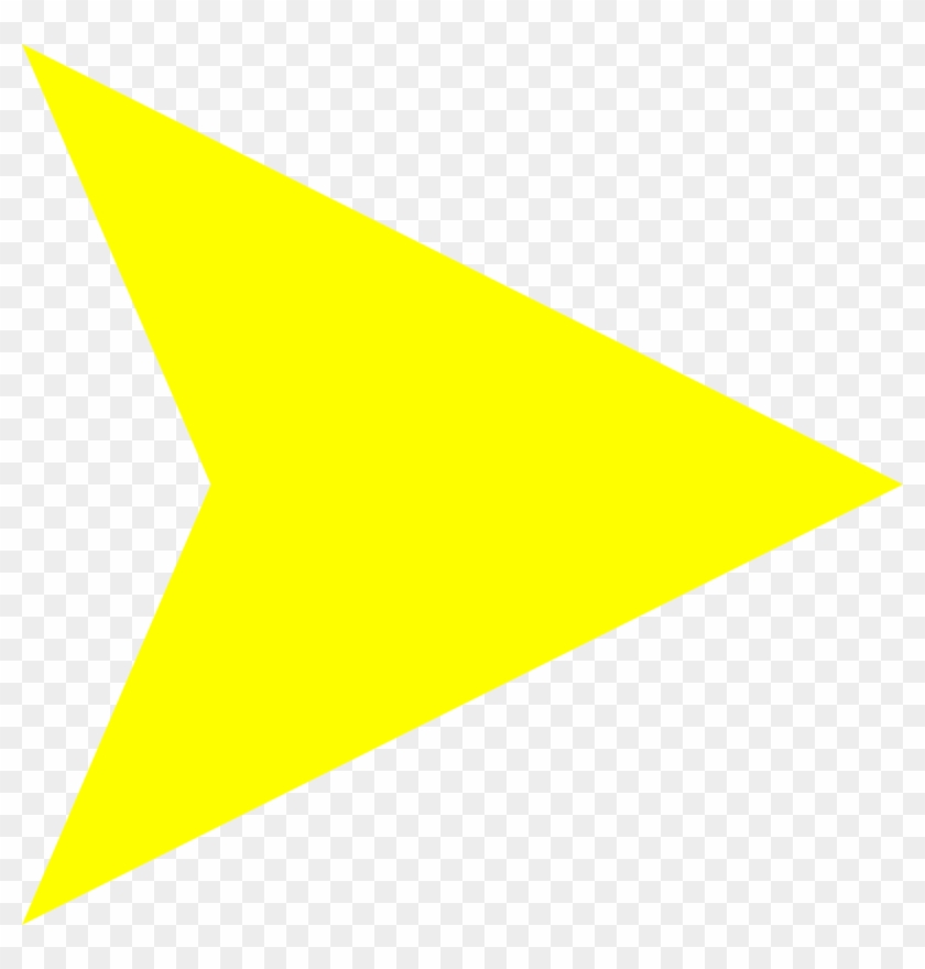Yellow Arrow Right - Yellow Arrow Head Png Clipart #685296