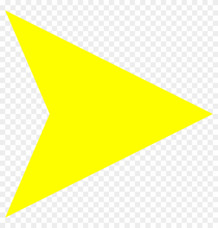 Yellow Arrow Right - Yellow Arrow Head Png Clipart #685296