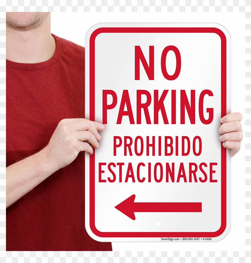 Bilingual Parking Sign - Parking Sign Clipart #685696