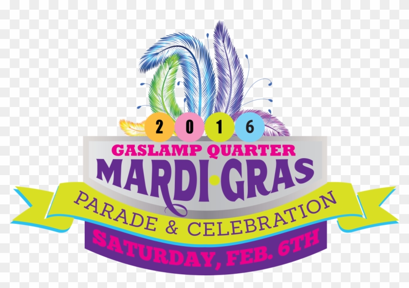 Mardi Gras In The Gaslamp Saturday, Feb - Illustration Clipart #686057
