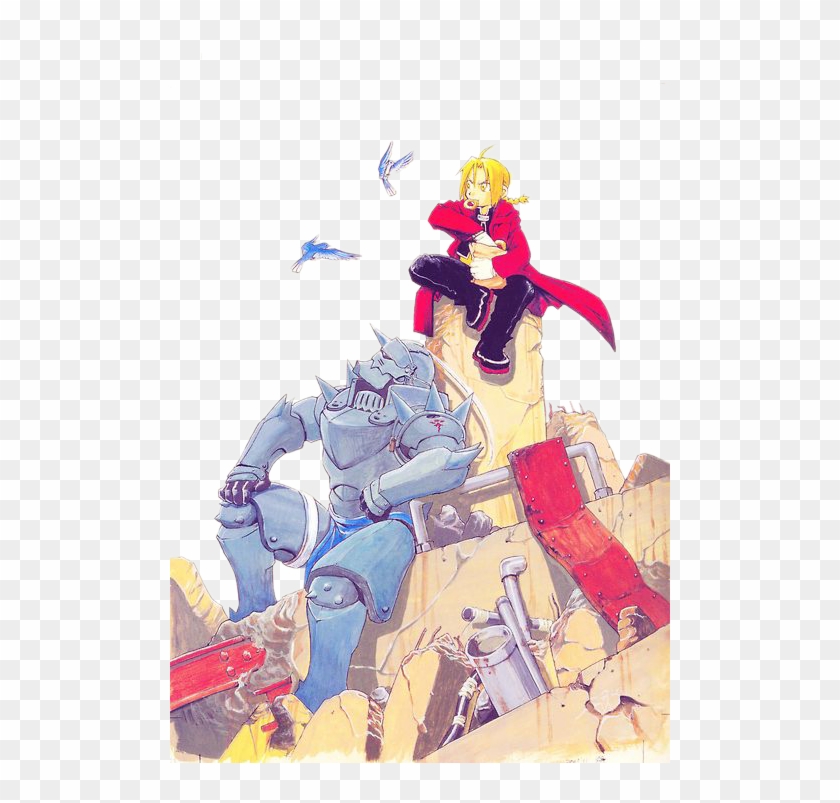 “*transparent Edward And Alphonse Elric [colored Scan]” - Fullmetal Alchemist Manga Poster Clipart