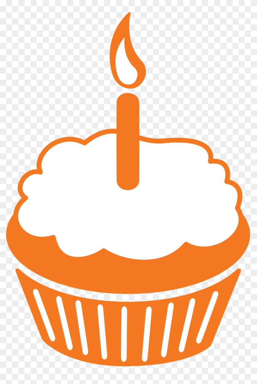 Clip Stock Oranges Clipart Cupcakes - Orange Birthday Clip Art - Png Download #686758