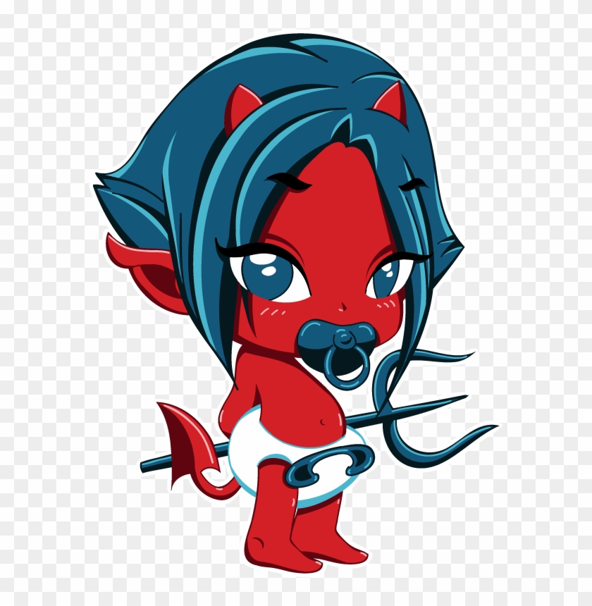 Demon Clipart Baby Devil - Baby Devil Girl - Png Download