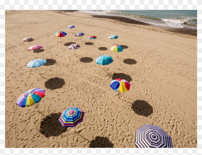 Beach Umbrella 04 Notecard - Beach Umbrella Drone Clipart #686811