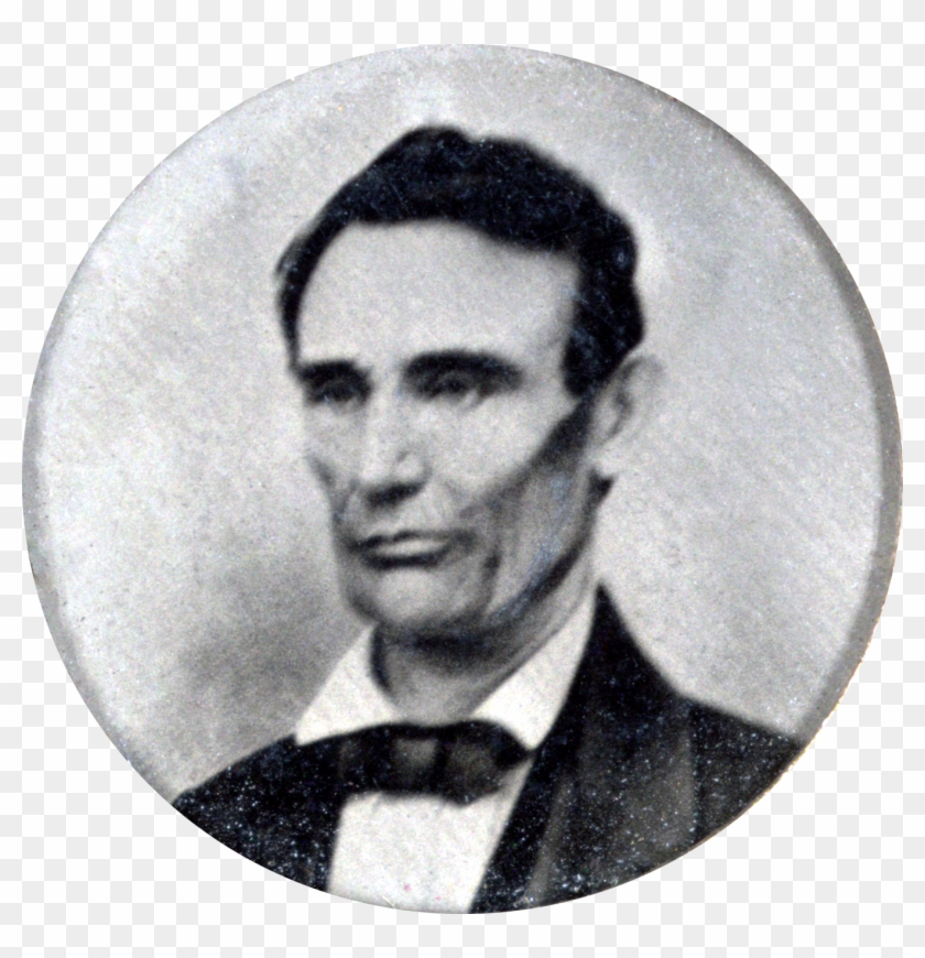 1858 Abraham Lincoln Portrait From Campaign Button - Hannibal Hamlin Lincoln Movie Clipart