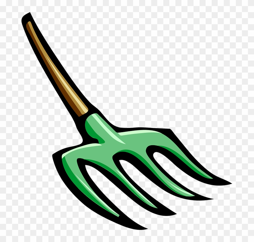 Pitch Fork, Garden, Tool, Planting, Gardening, Gardener - Pitch Fork Clip Art - Png Download