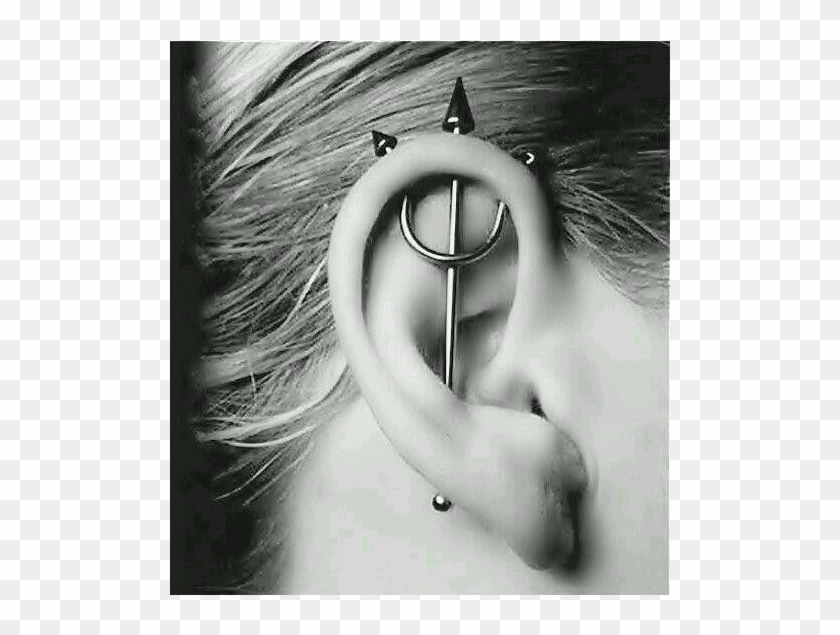 Download Trident Ear Piercing Clipart Png Download - PikPng