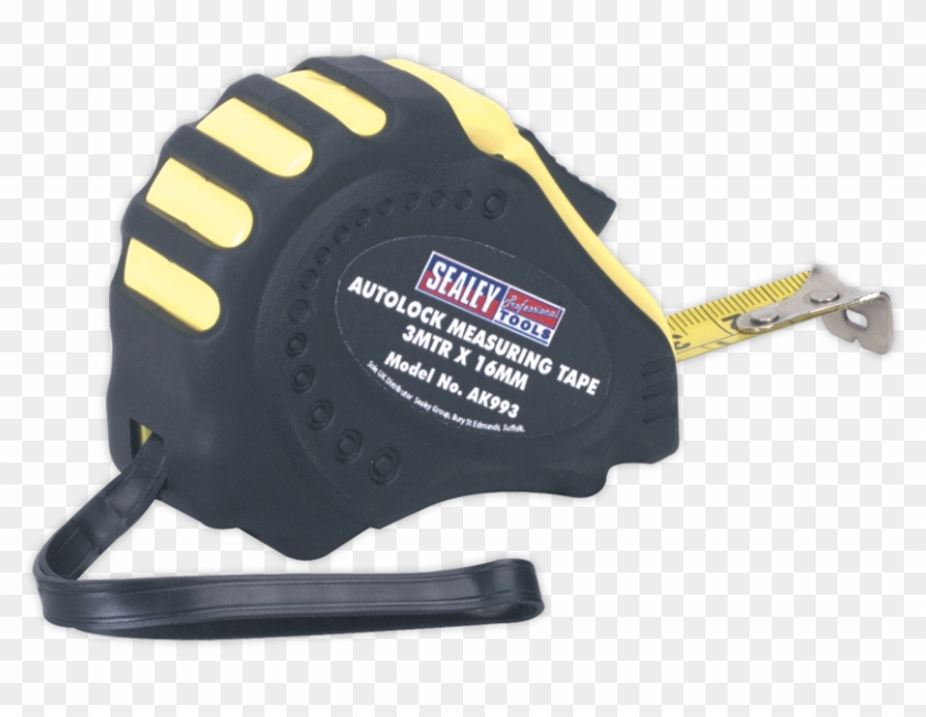 Ak993 Autolock Measuring Tape 3mtr X 16mm Metric/imperial - Tape Measure Clipart