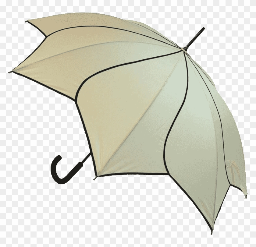 Beige Flower Umbrella - Umbrella Clipart #687266